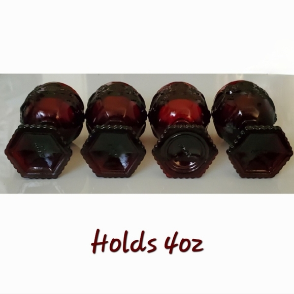 (4) Vntg "Cape Cod Ruby" 4oz Wine Glasses - Picture 6 of 10